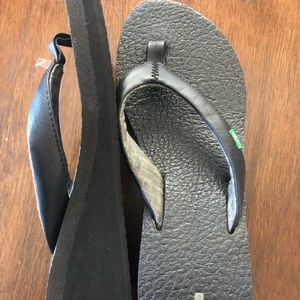 Flip flops black  like new